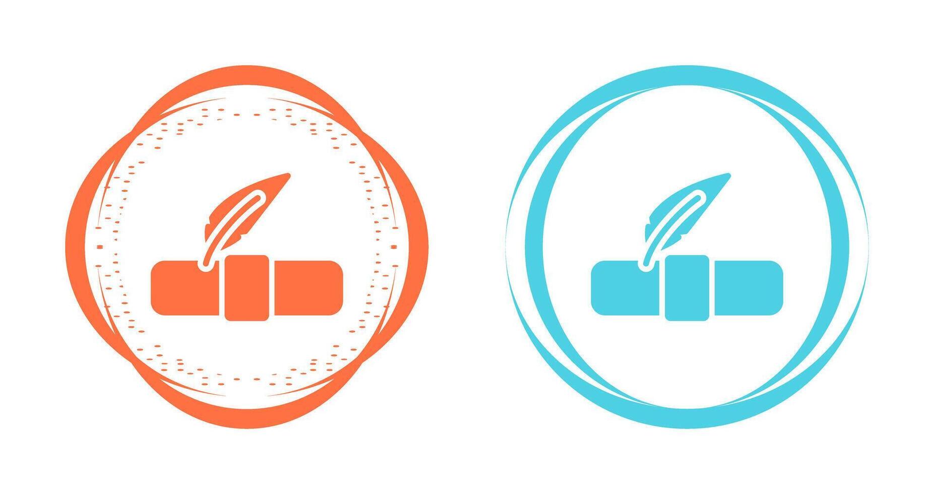 Quill pen with scroll Vector Icon