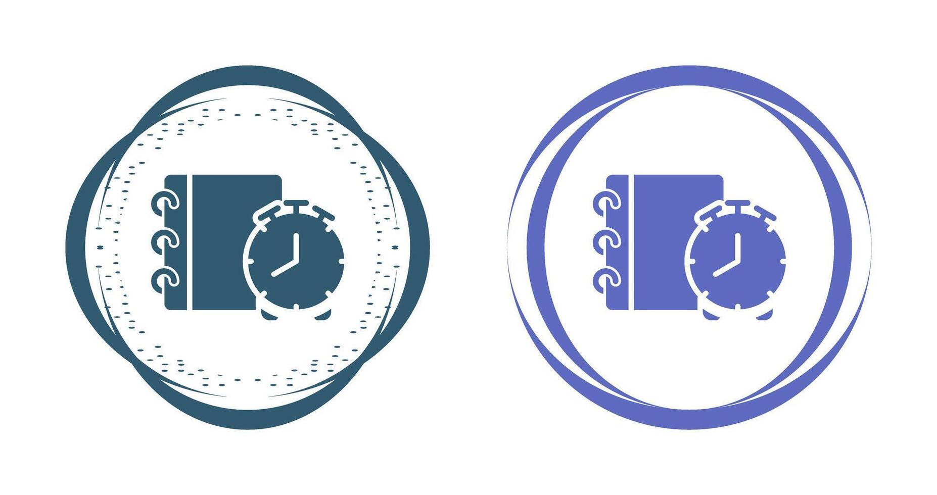 Notepad with alarm clock Vector Icon