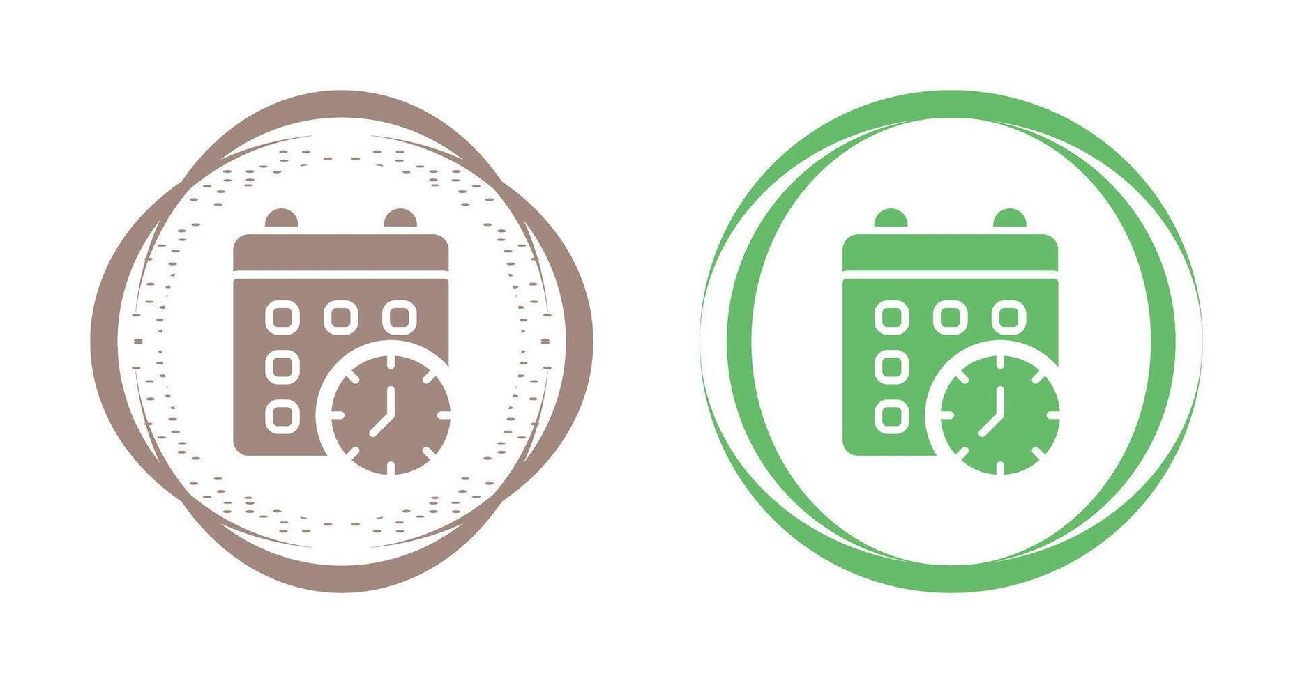 Calender Clock Vector Icon