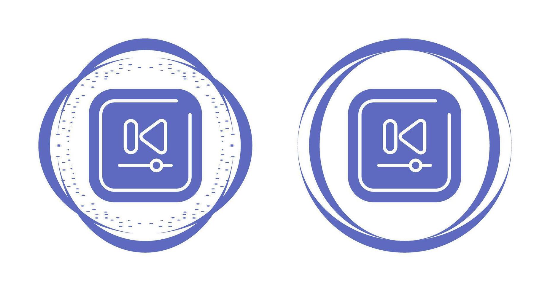 Video Previous Track Square Vector Icon