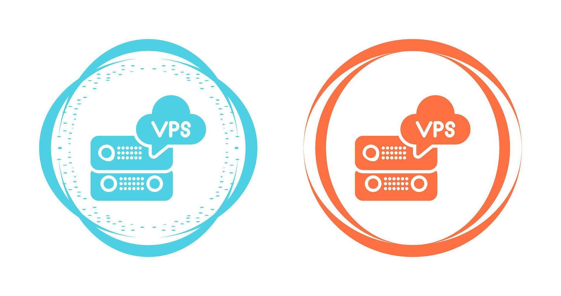 vps hospedaje vector icono