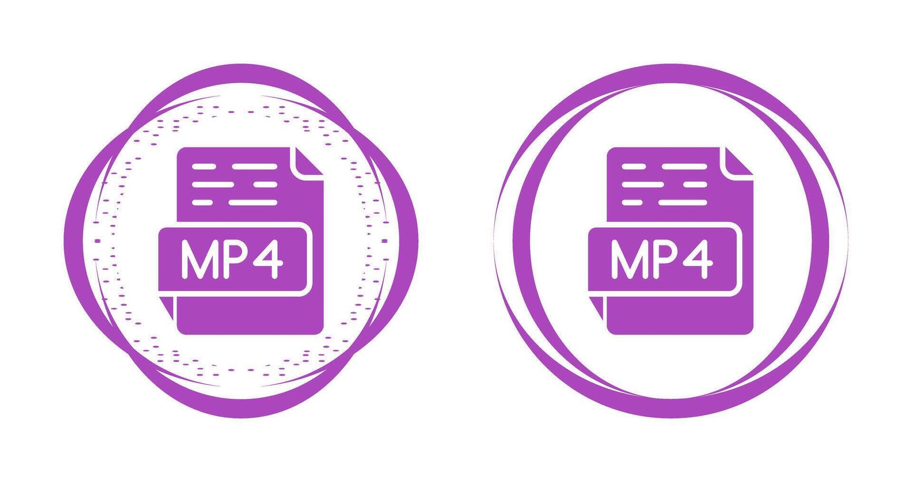 icono de vector de mp4