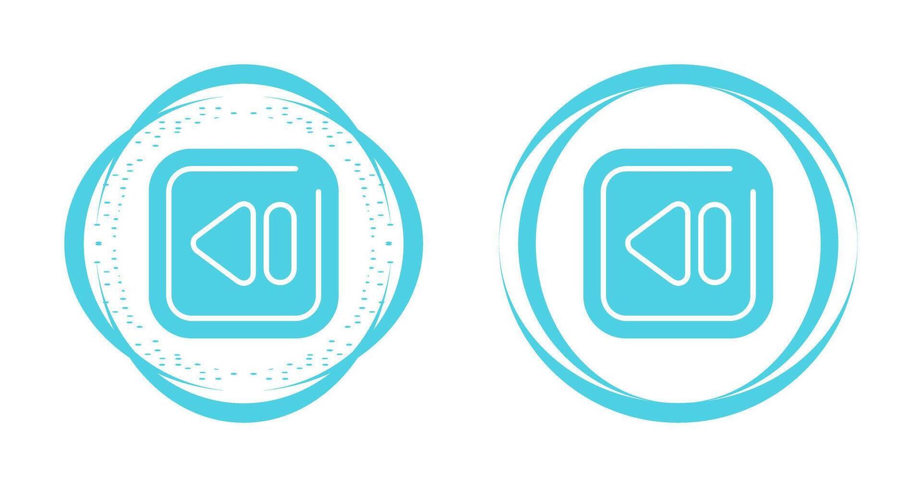 Rewind Square Vector Icon