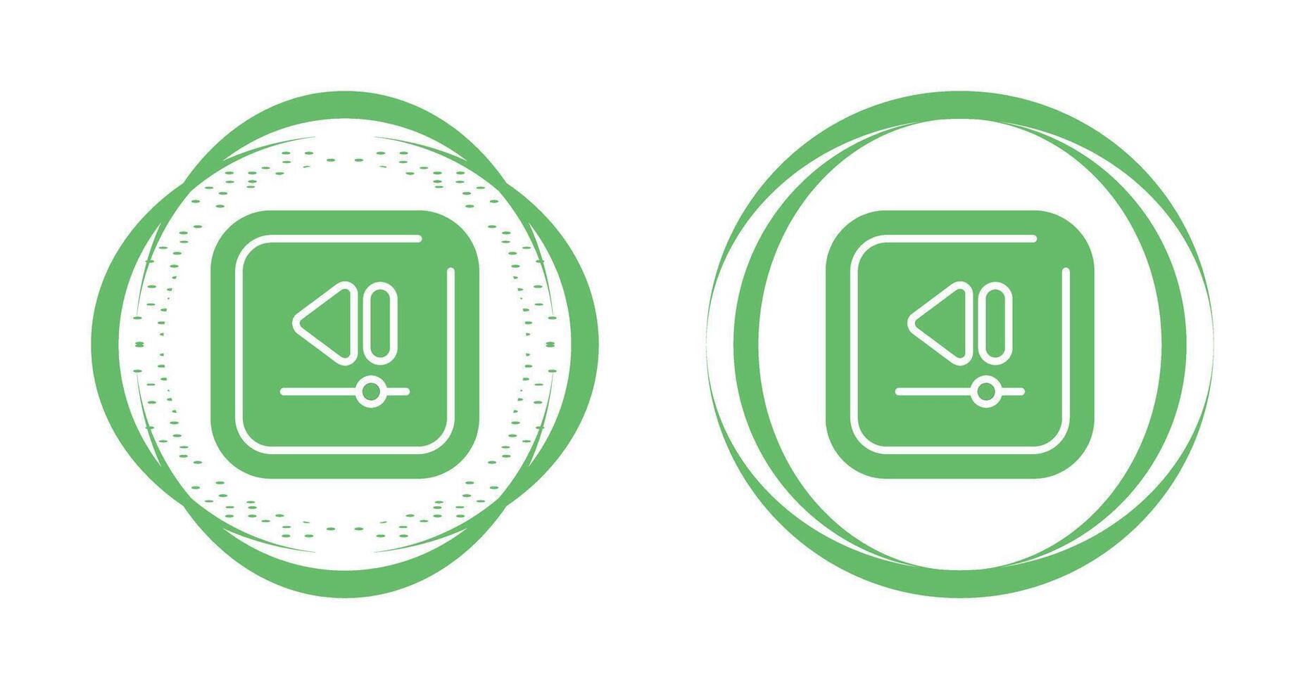 Video Rewind Square Vector Icon