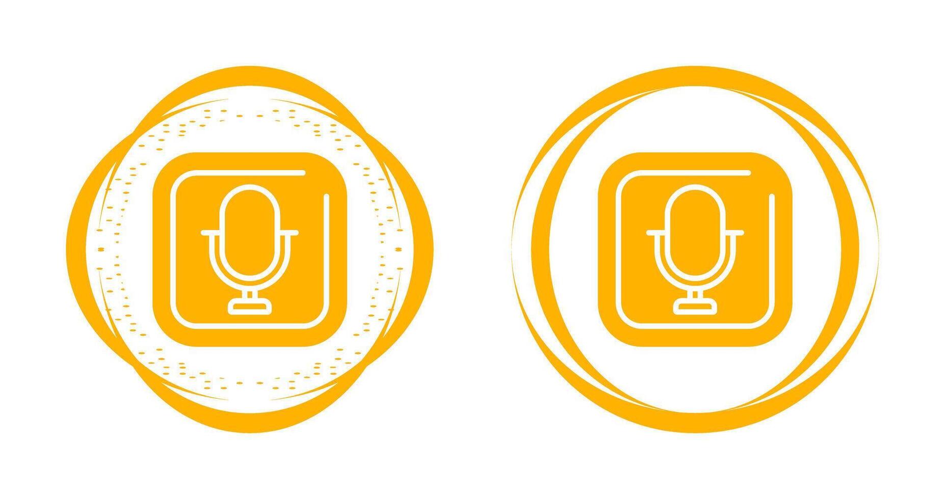 Microphone Square Vector Icon