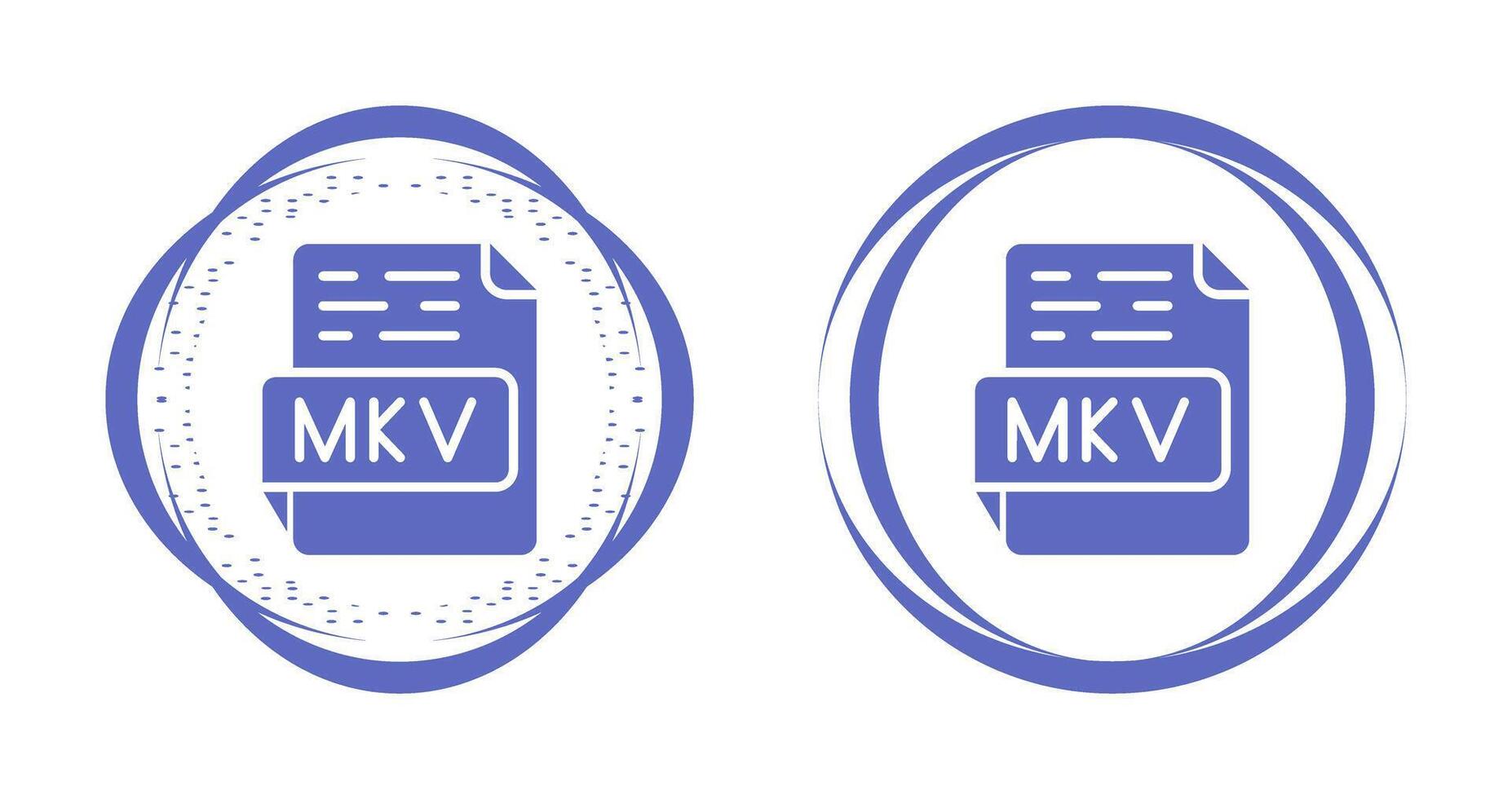 icono de vector mkv