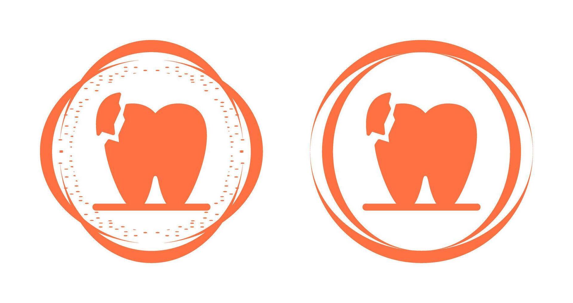 Broken Teeth Vector Icon