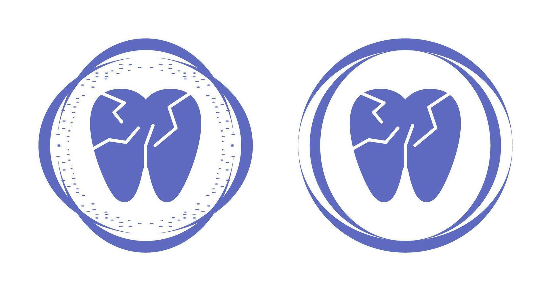 Cracked Tooth Vector Icon