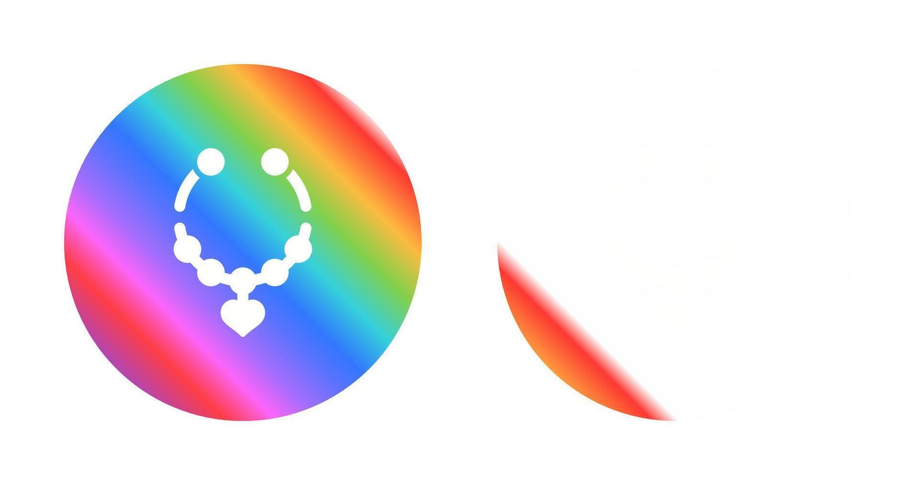 Heart Shaped Necklace Vector Icon