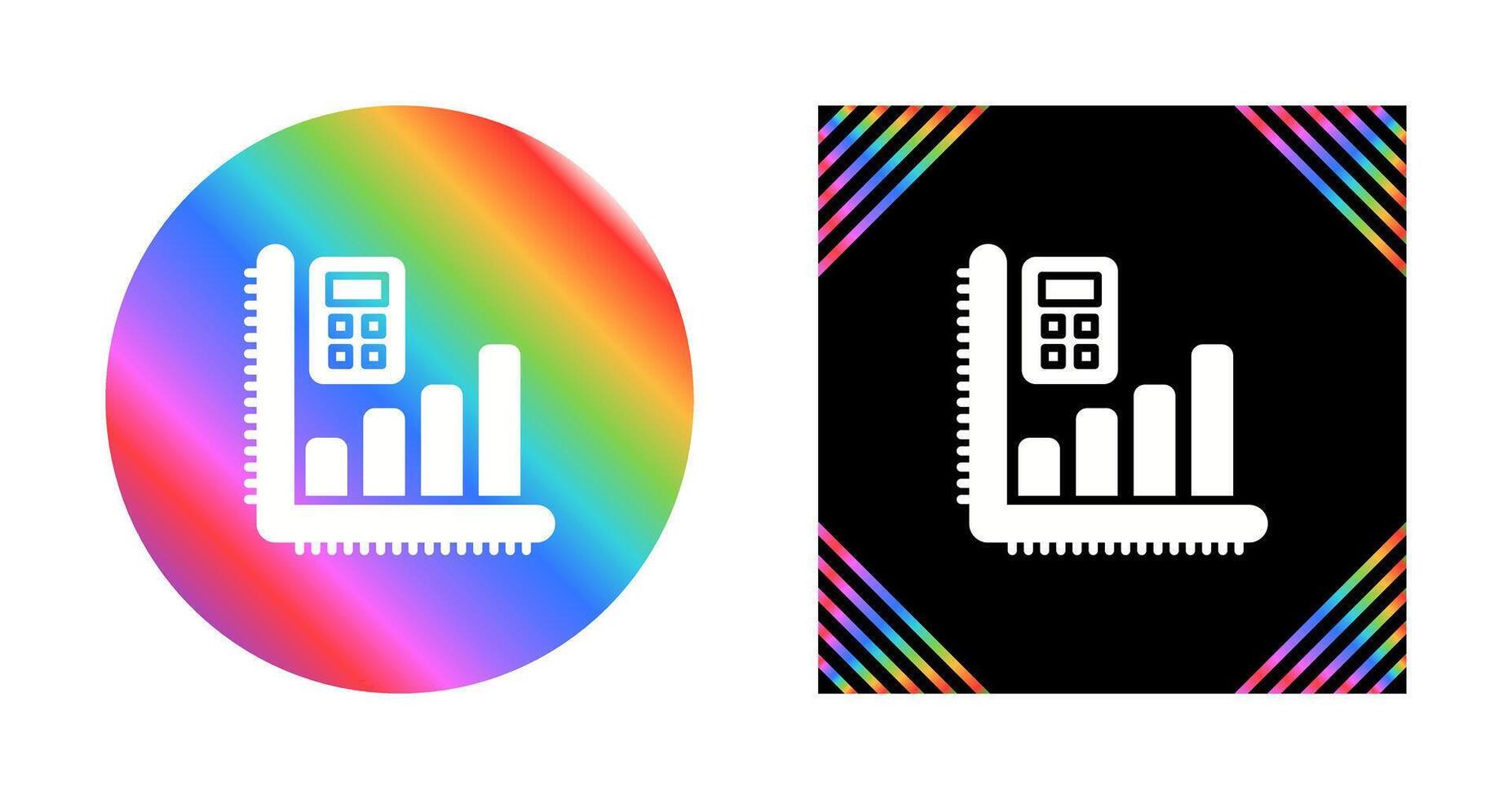 Calculator with Graph Vector Icon