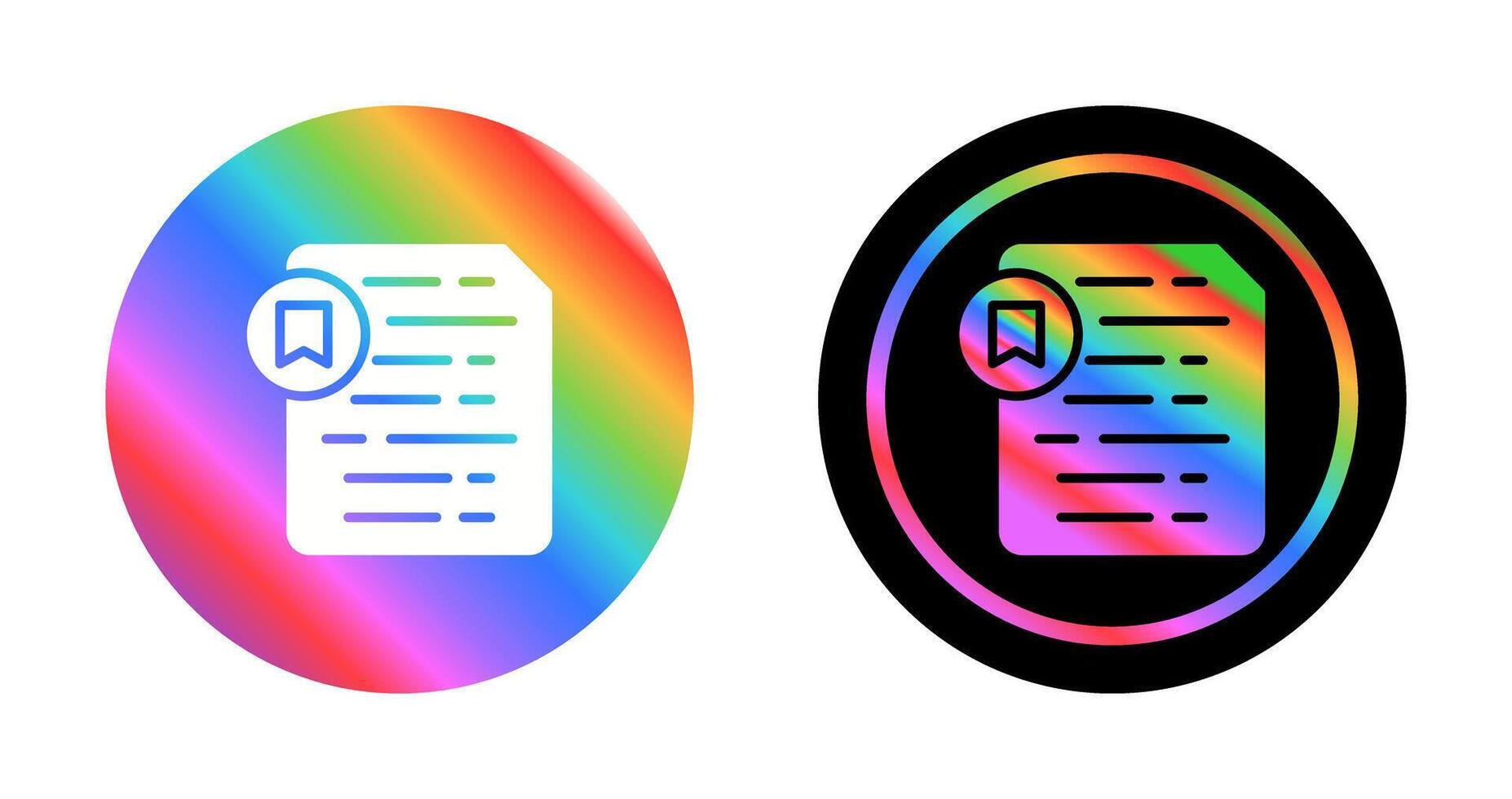 Document Insert Bookmark Vector Icon