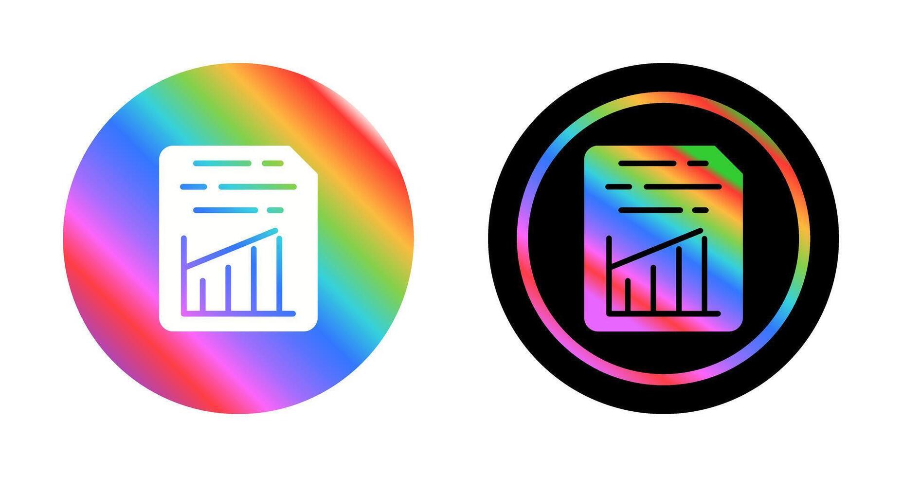 Document Insert Graph Vector Icon