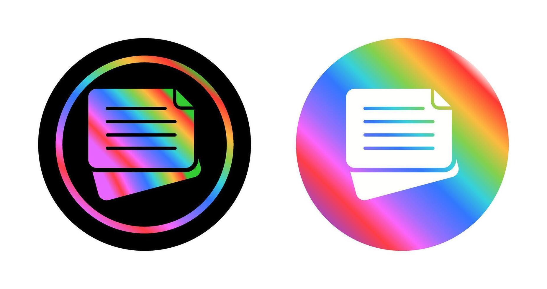 Sticky Note Vector Icon