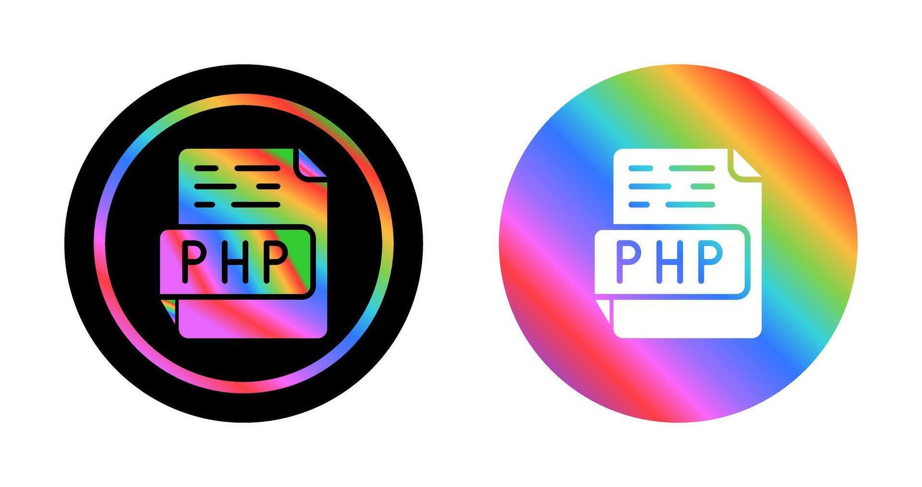 icono de vector de php
