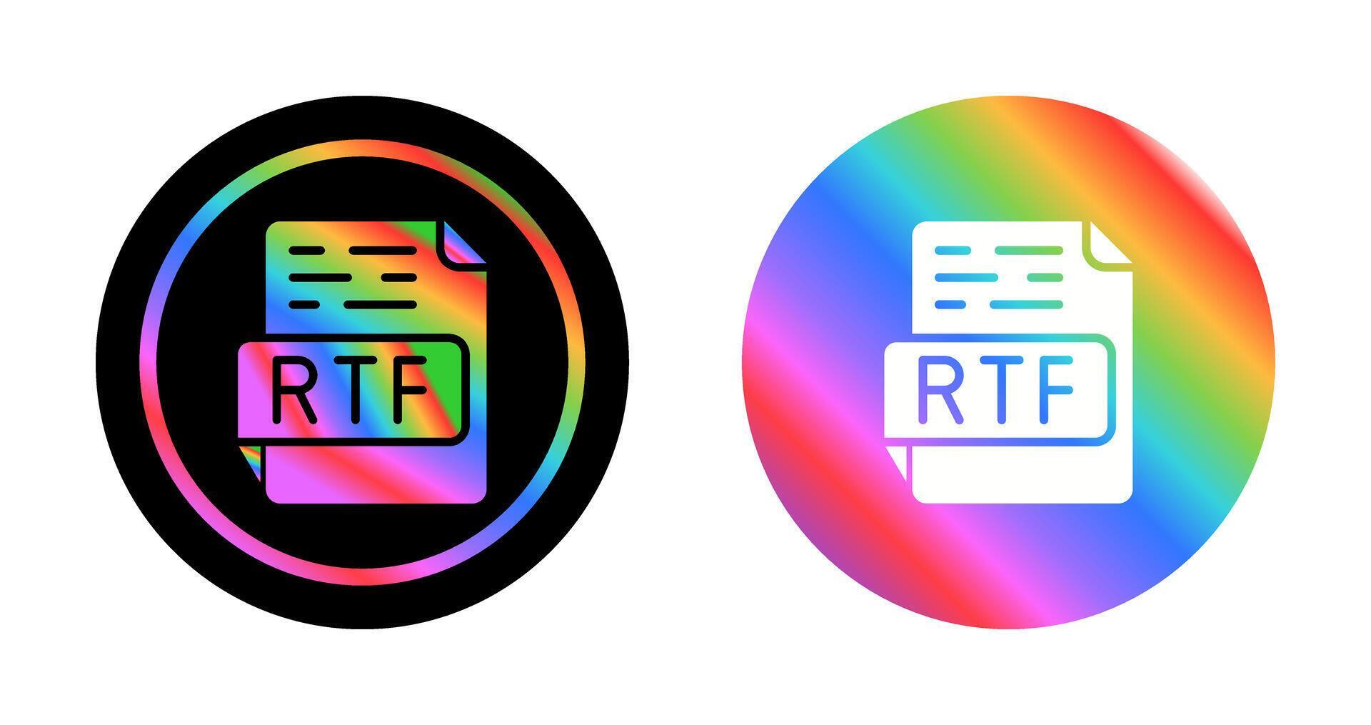 RTF Vector Icon 40018820 Vector Art at Vecteezy