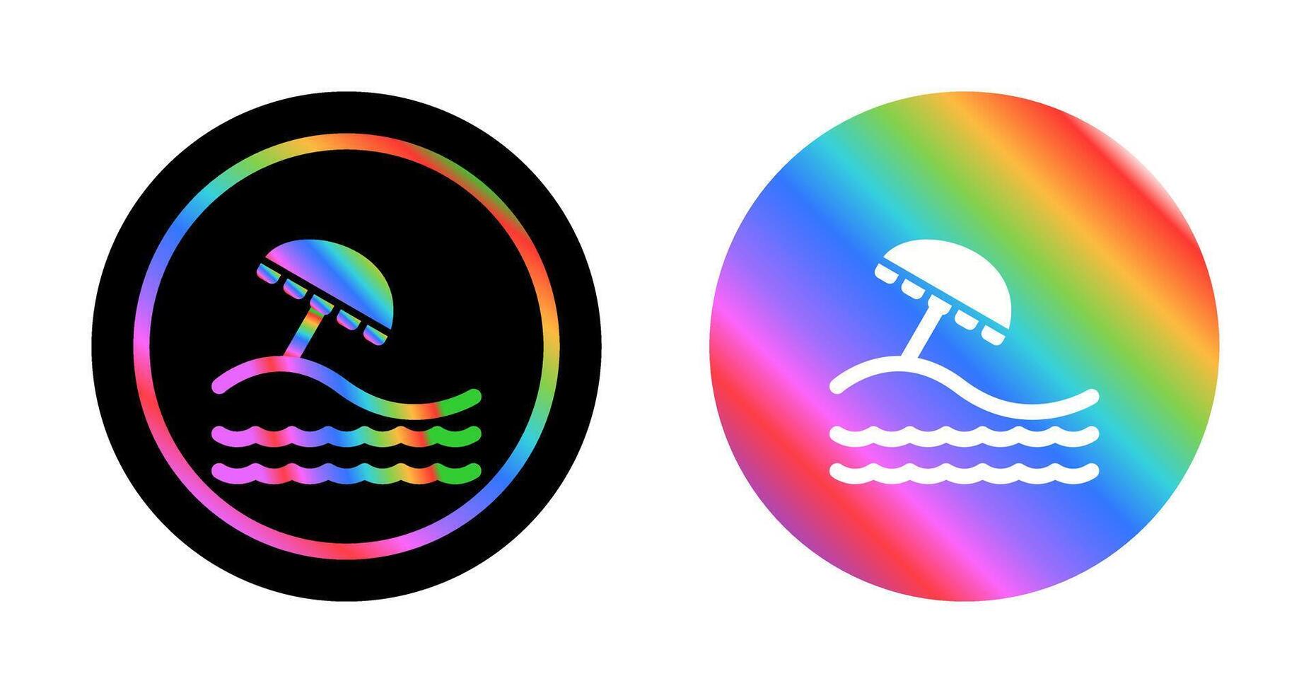 icono de vector de playa