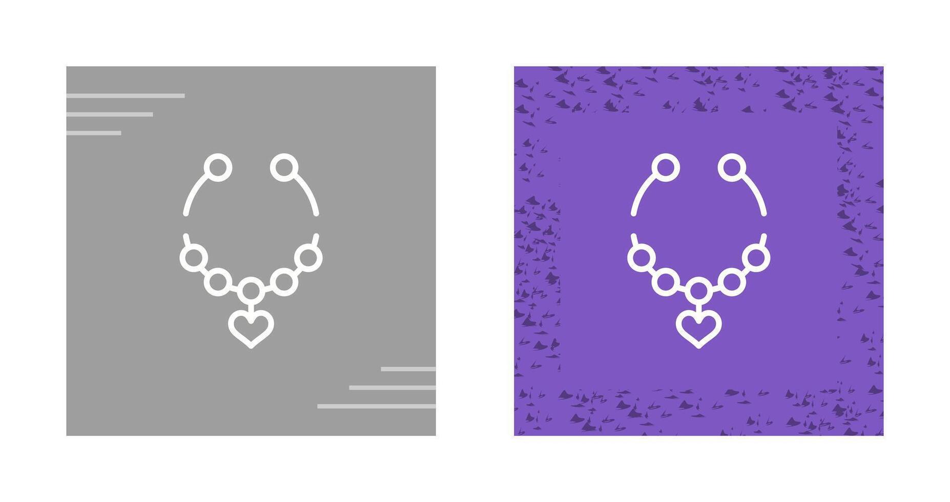 Heart Shaped Necklace Vector Icon