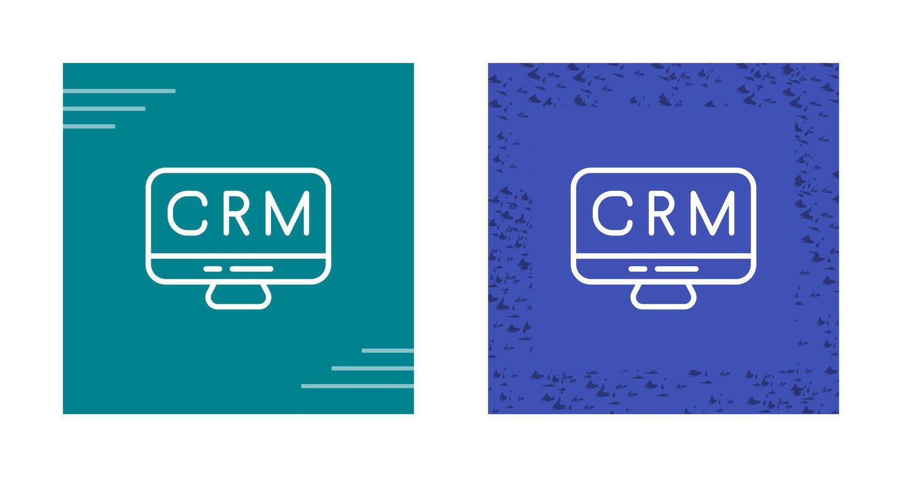 crm analítica vector icono