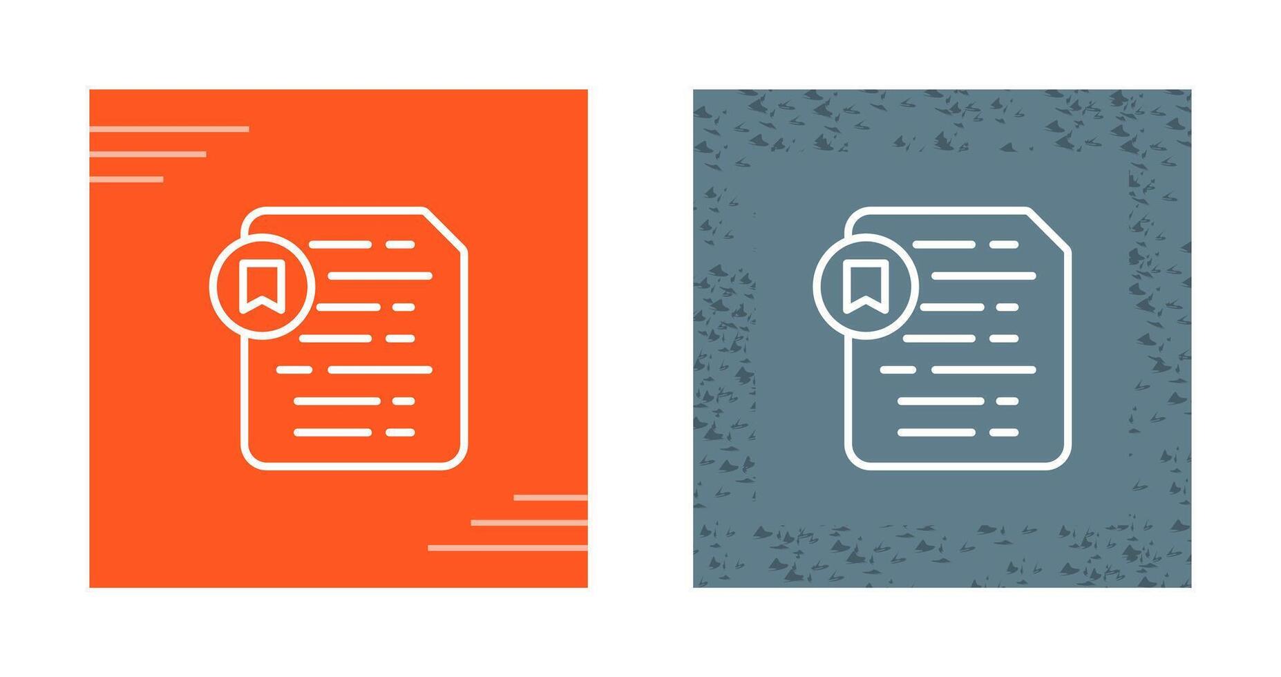 Document Insert Bookmark Vector Icon