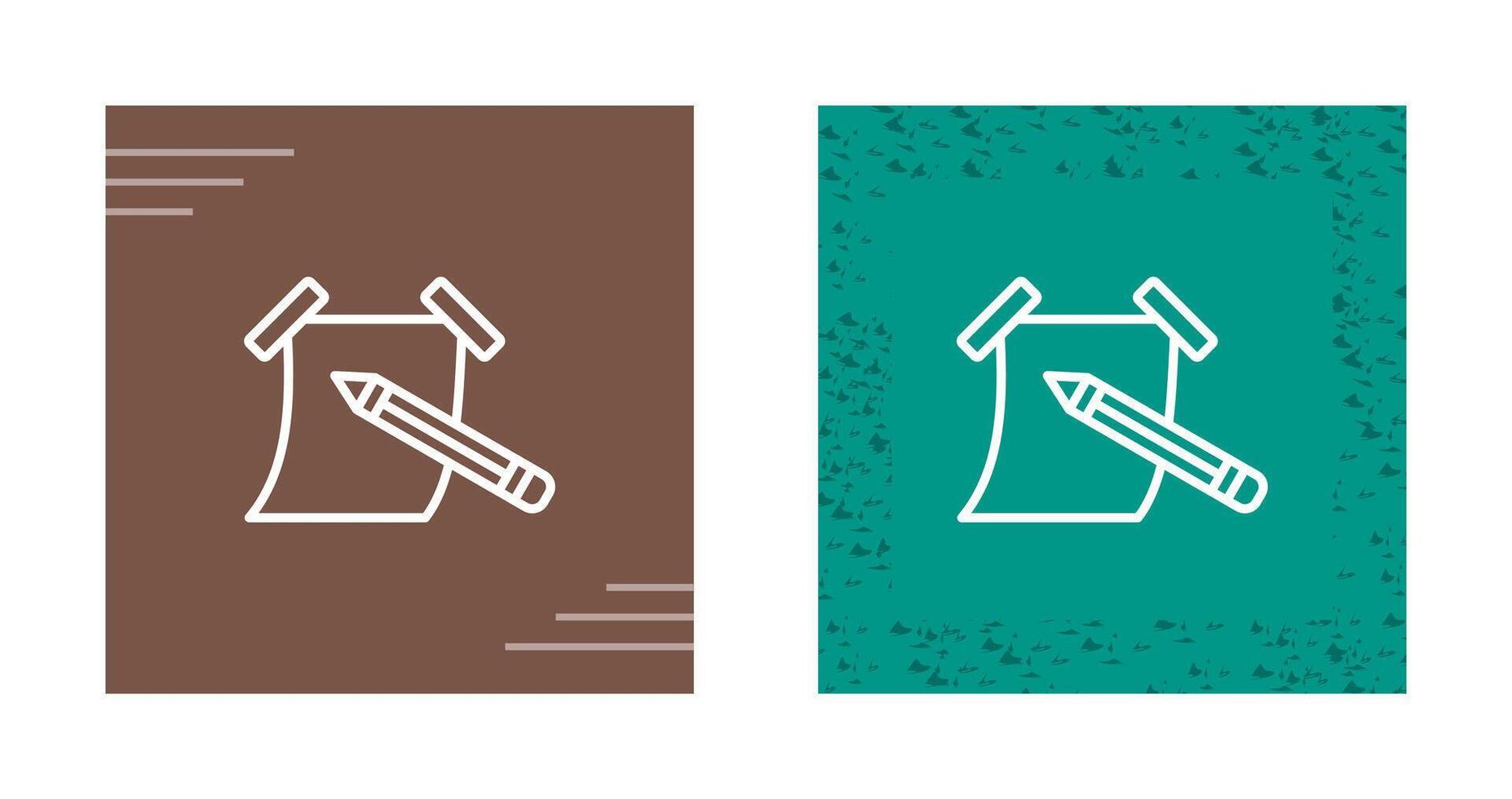 Sticky note with pencil Vector Icon