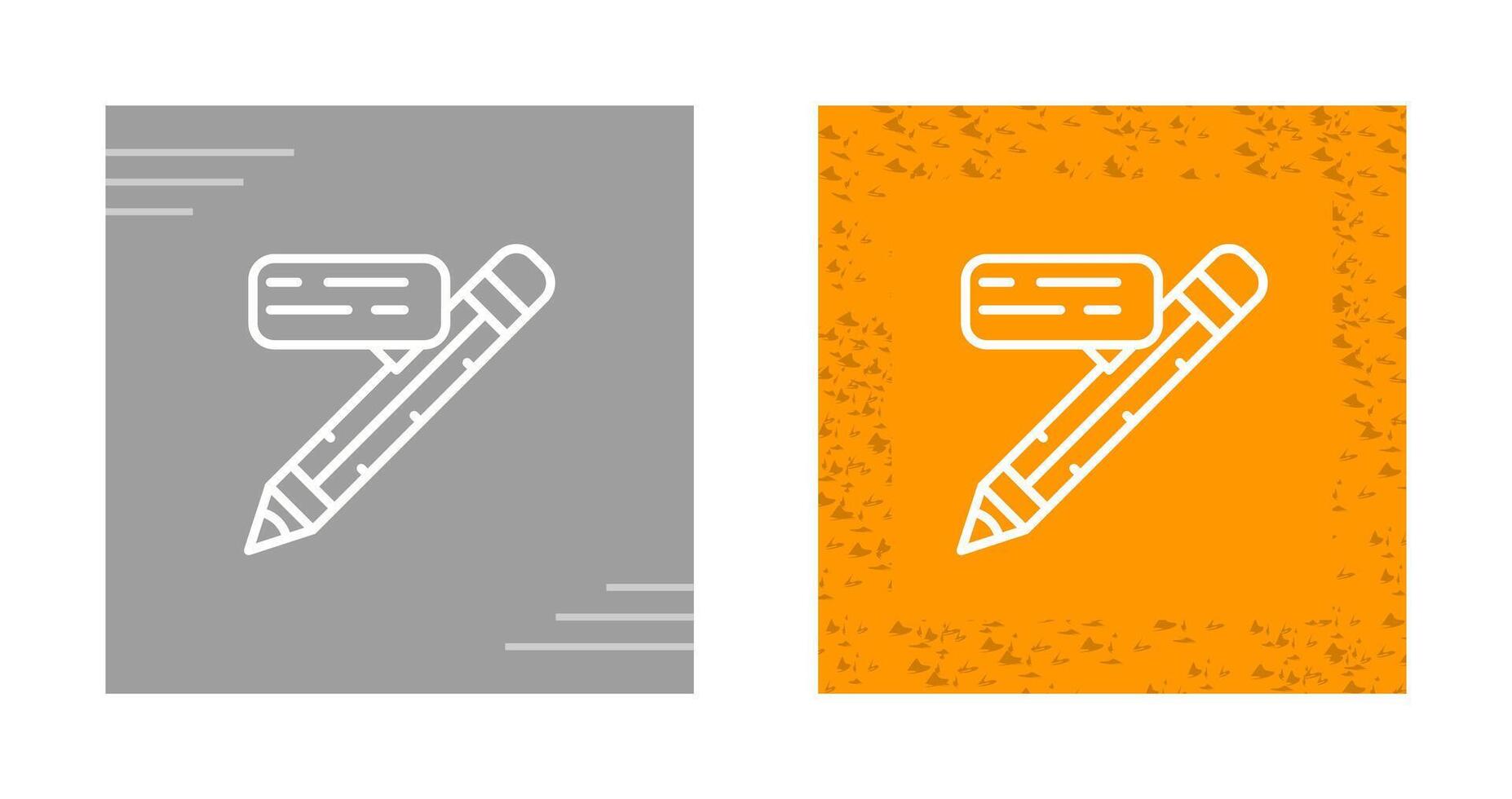 Speech bubble with pencil Vector Icon