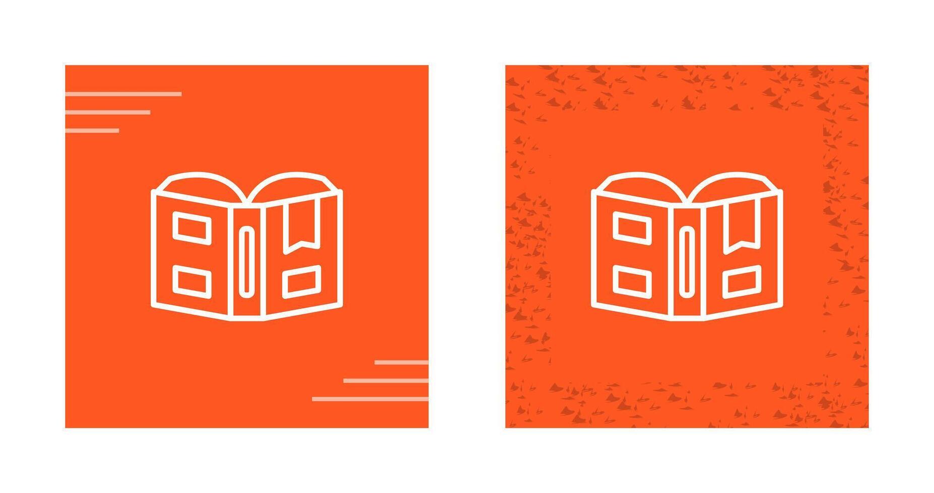 abierto libro con marcador vector icono