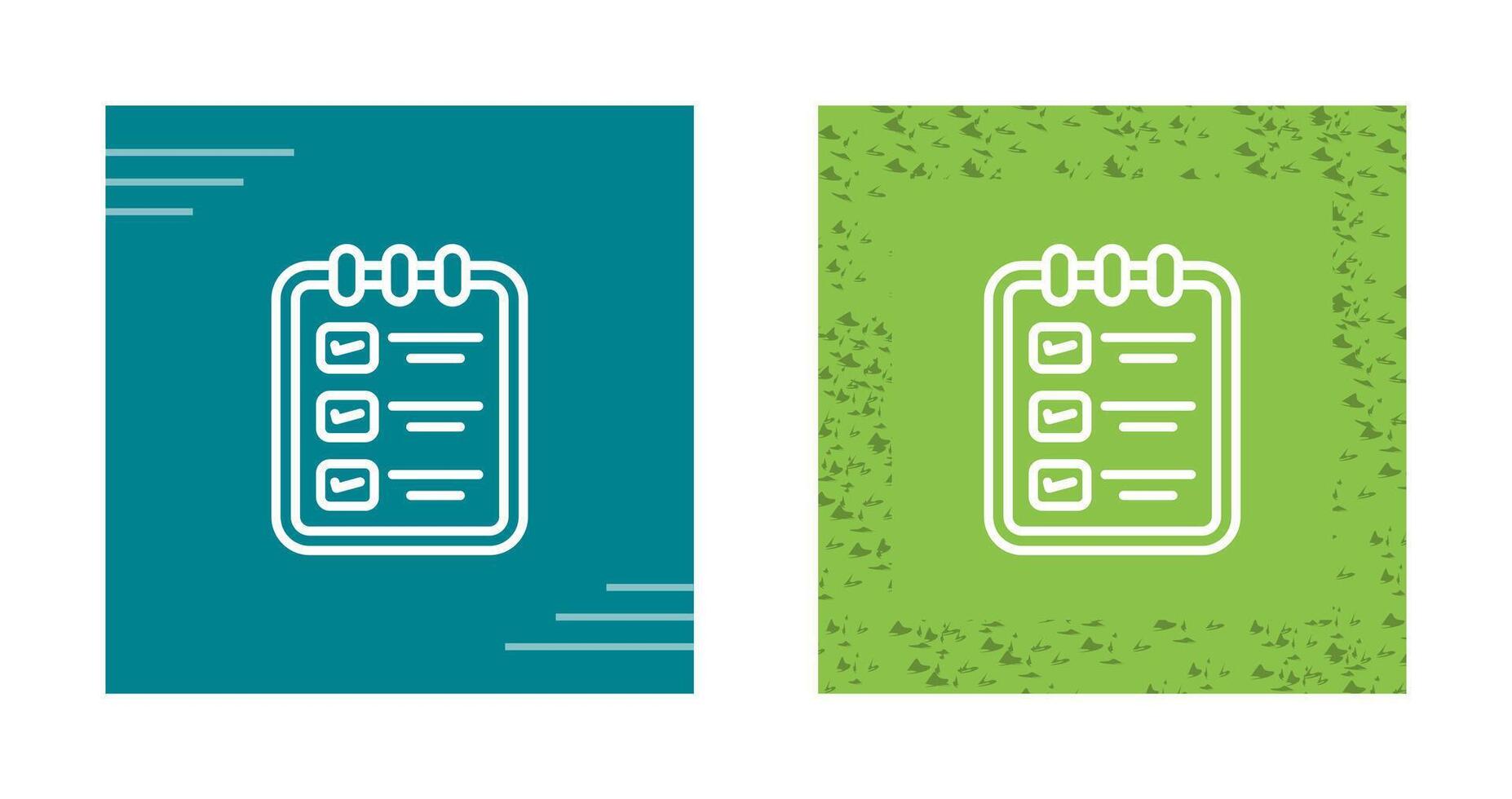 Memo pad with checklist Vector Icon