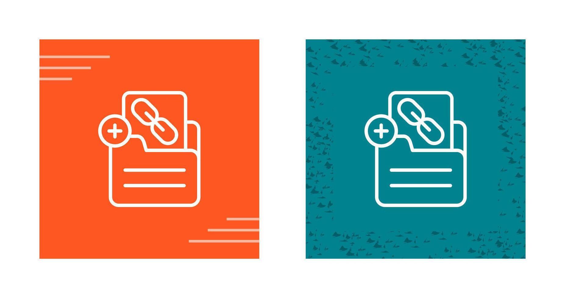 Document Insert Link Vector Icon