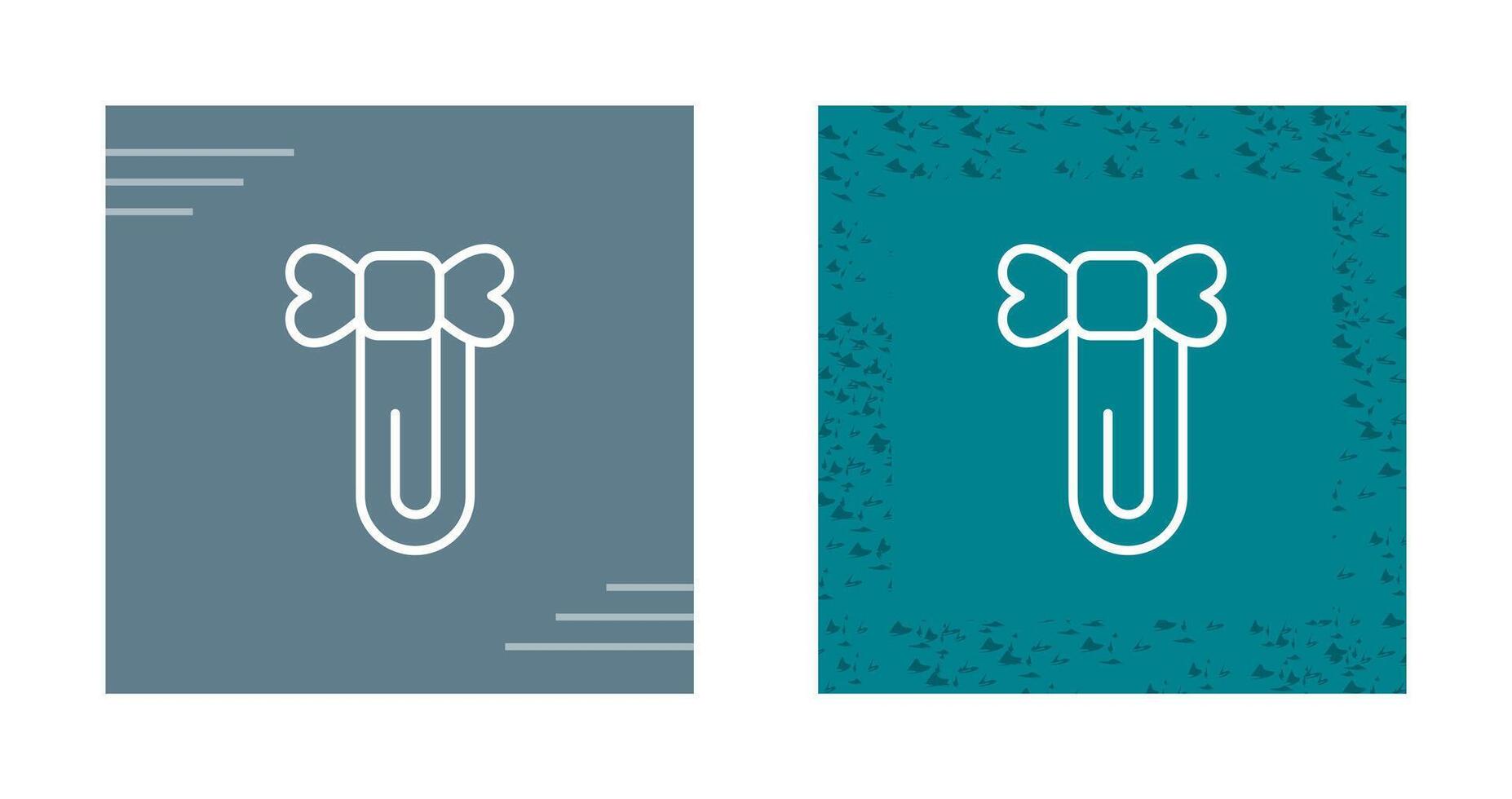 Paperclip with ribbon Vector Icon