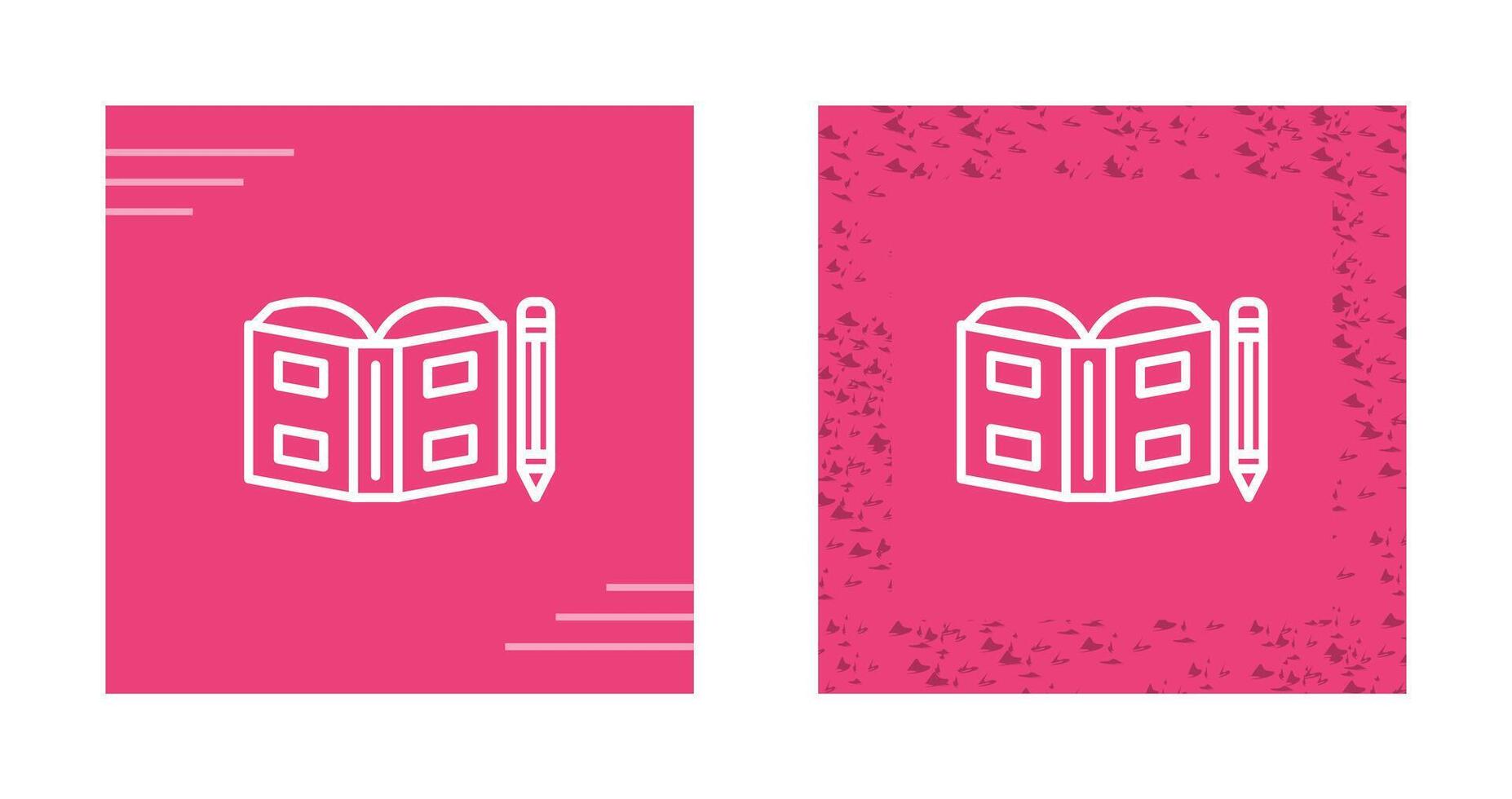 Open book with pen Vector Icon