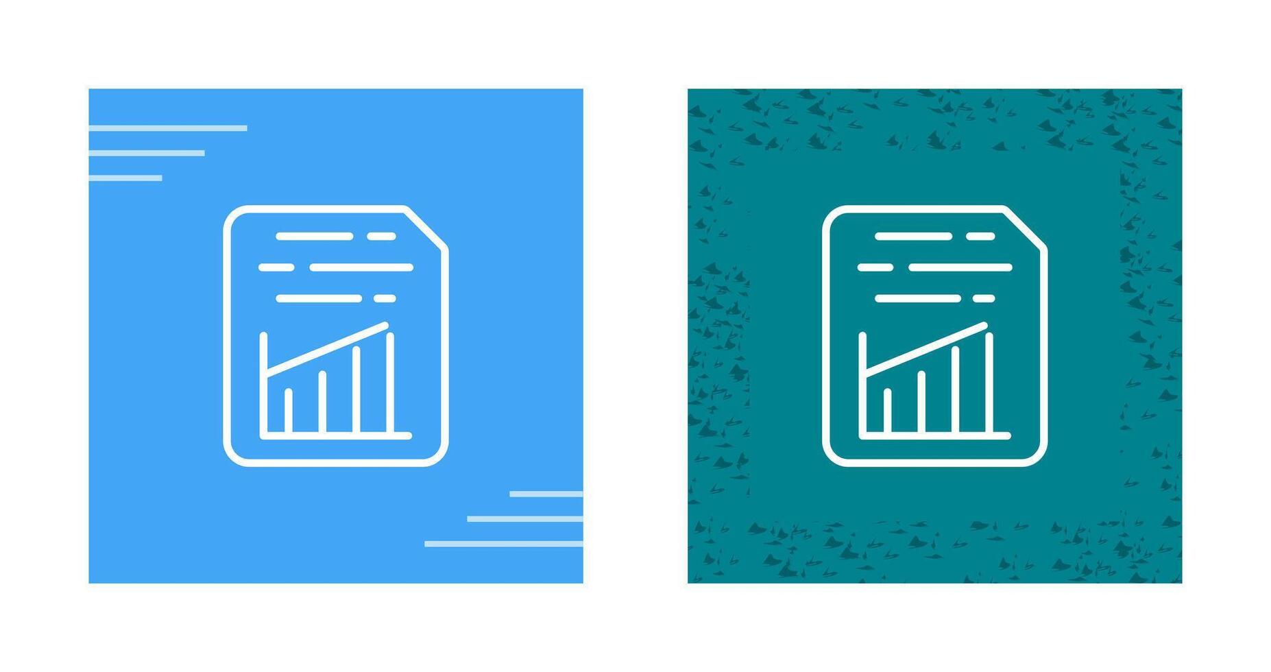 Document Insert Graph Vector Icon