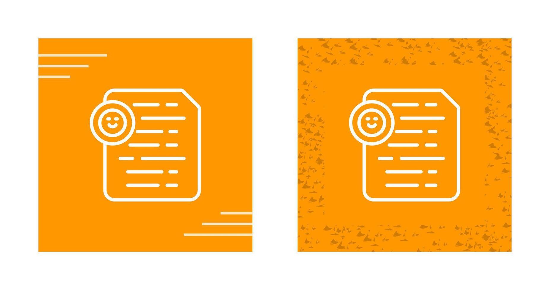 Document Insert Emoji Vector Icon