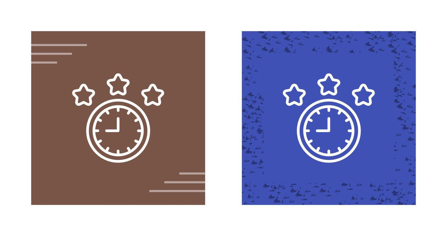 Clock With Stars Vector Icon