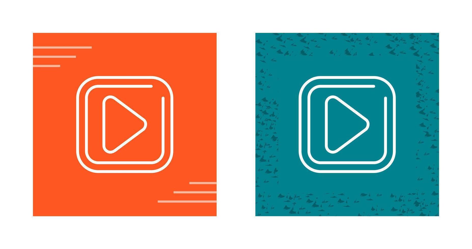 Play Sqaure Vector Icon