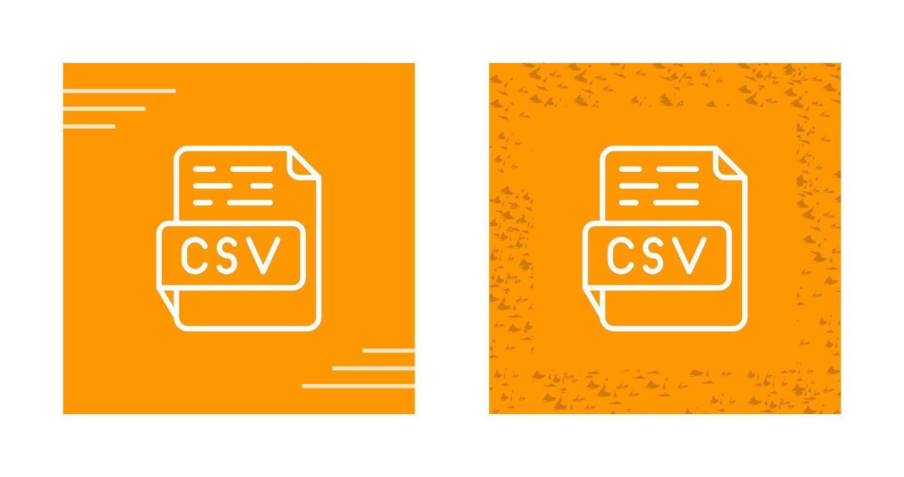 icono de vector csv