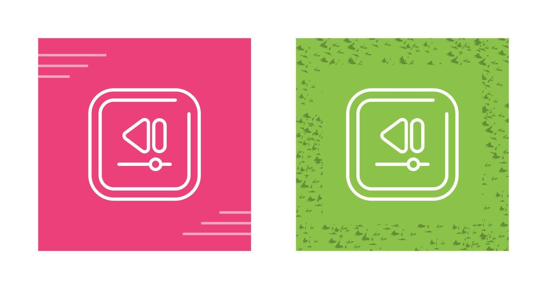 Video Rewind Square Vector Icon