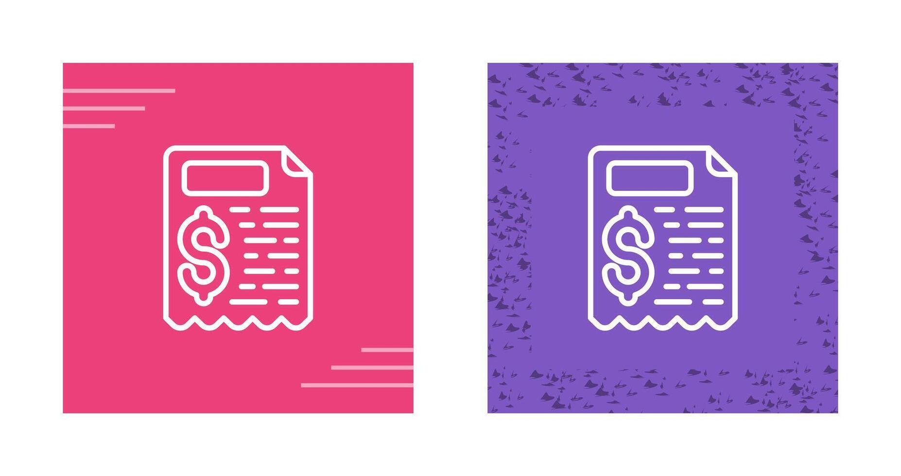 Receipt Vector Icon