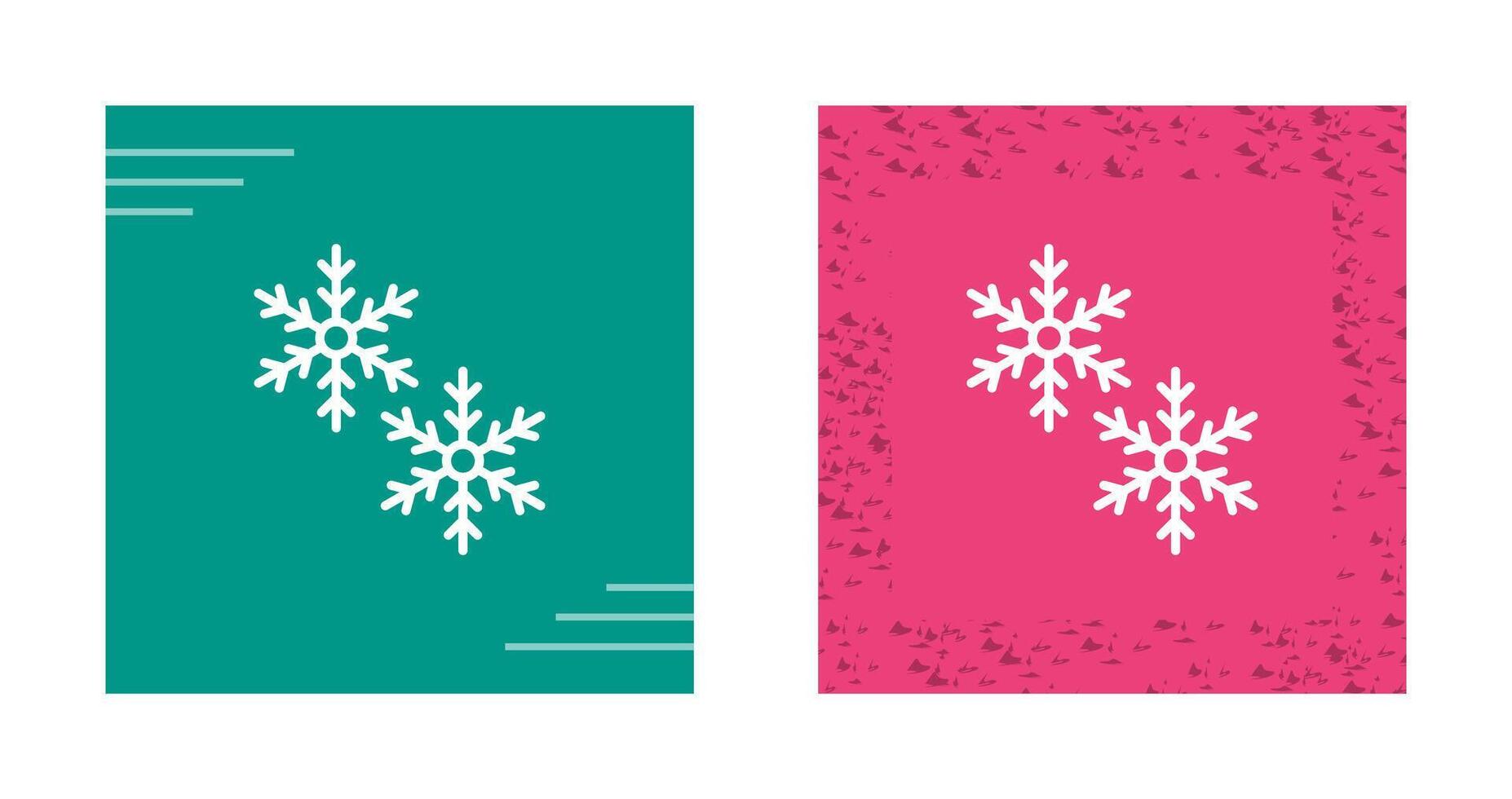 icono de vector de copos de nieve