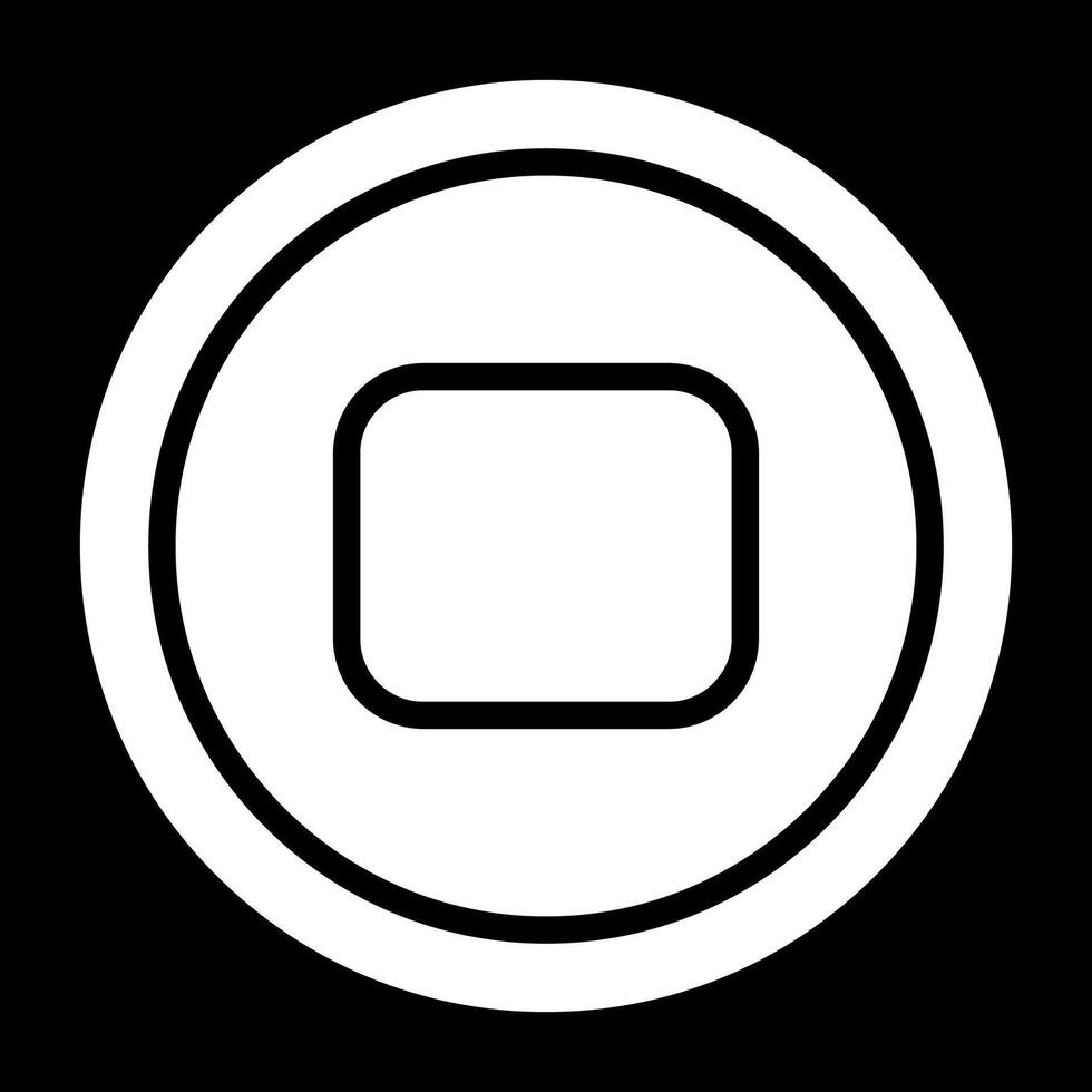 Stop Button Vector Icon