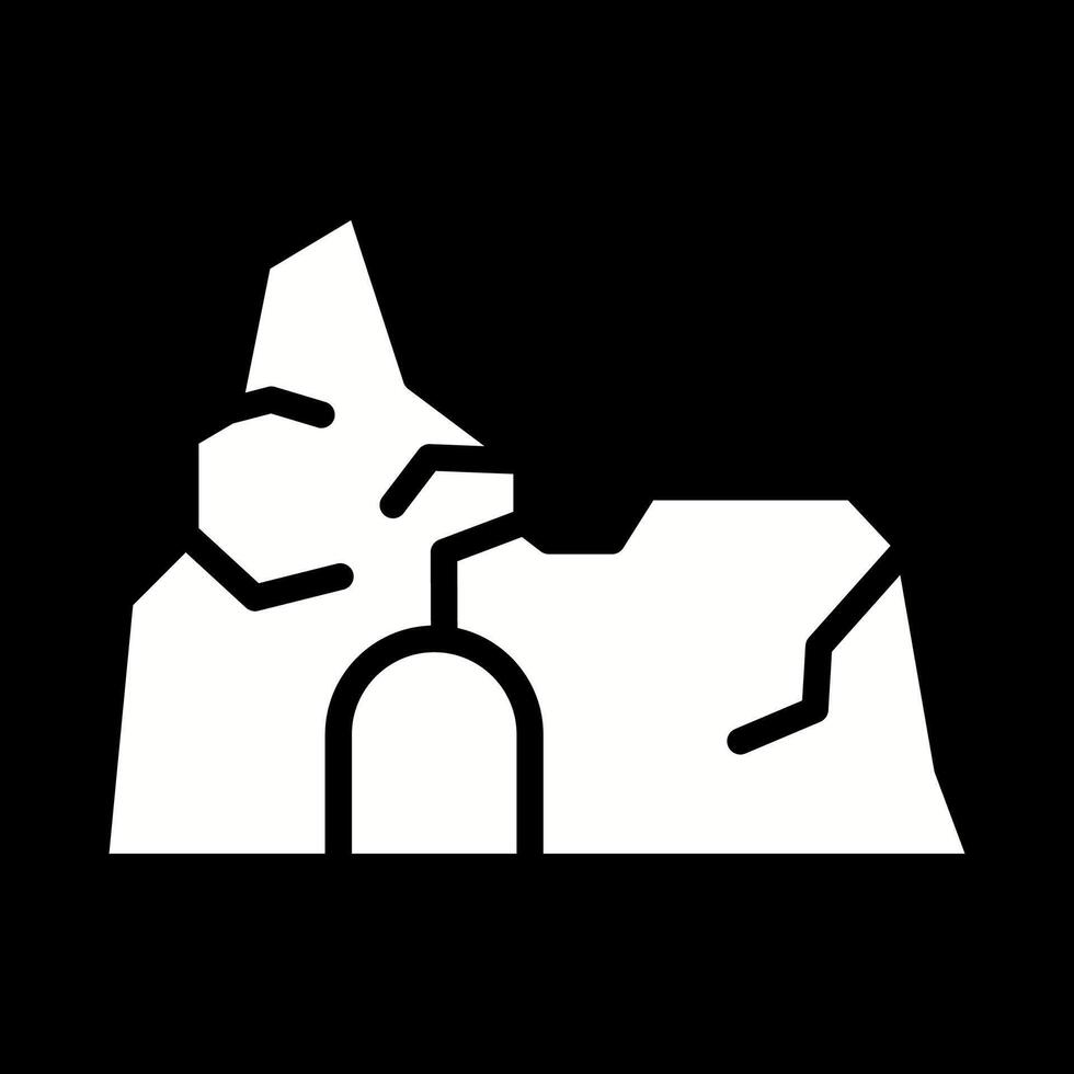 icono de vector de cueva