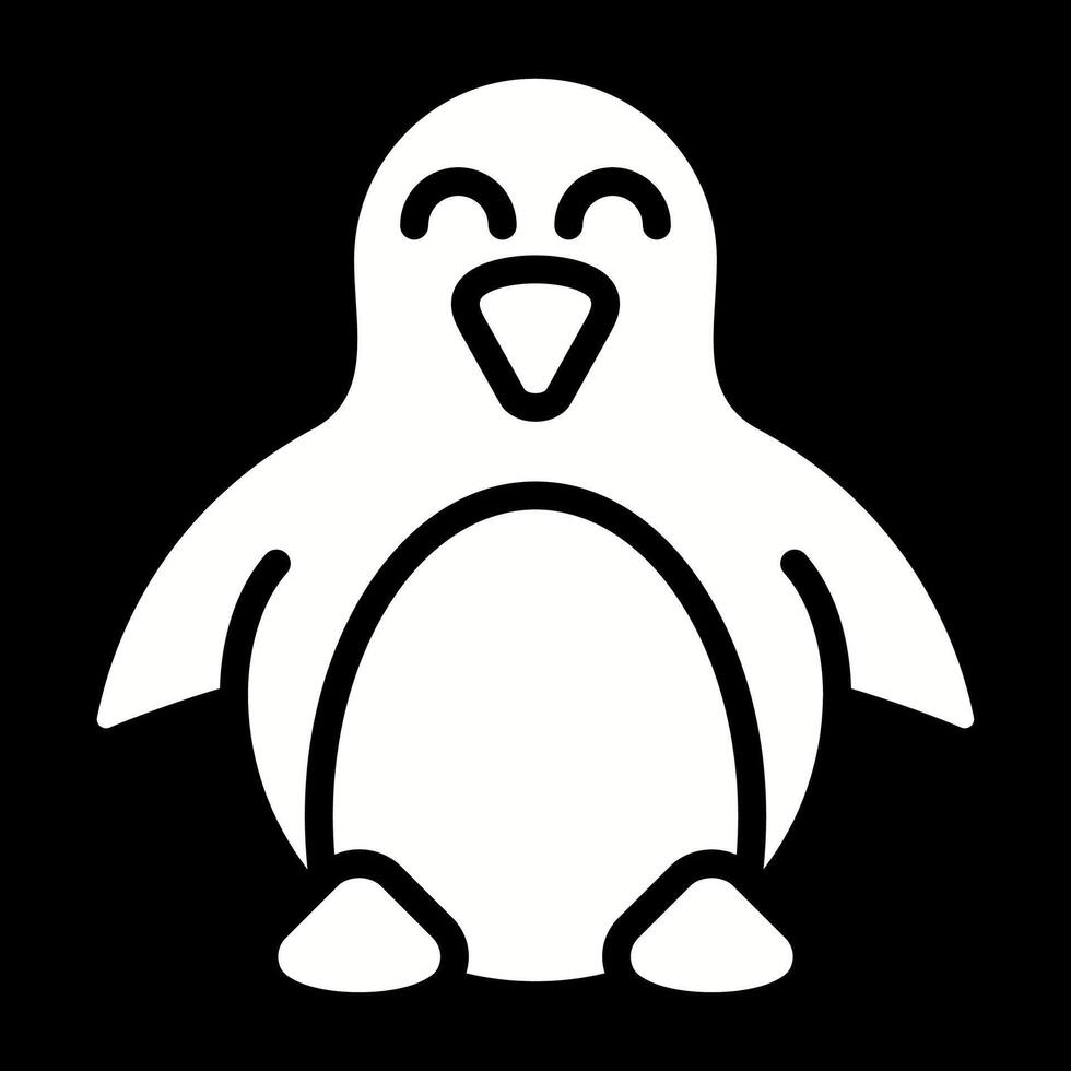 icono de vector de pingüino