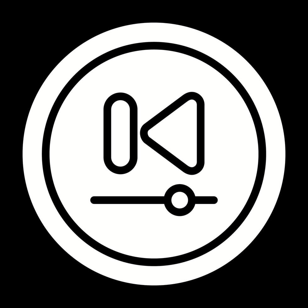 Video Previous Track Butto Vector Icon