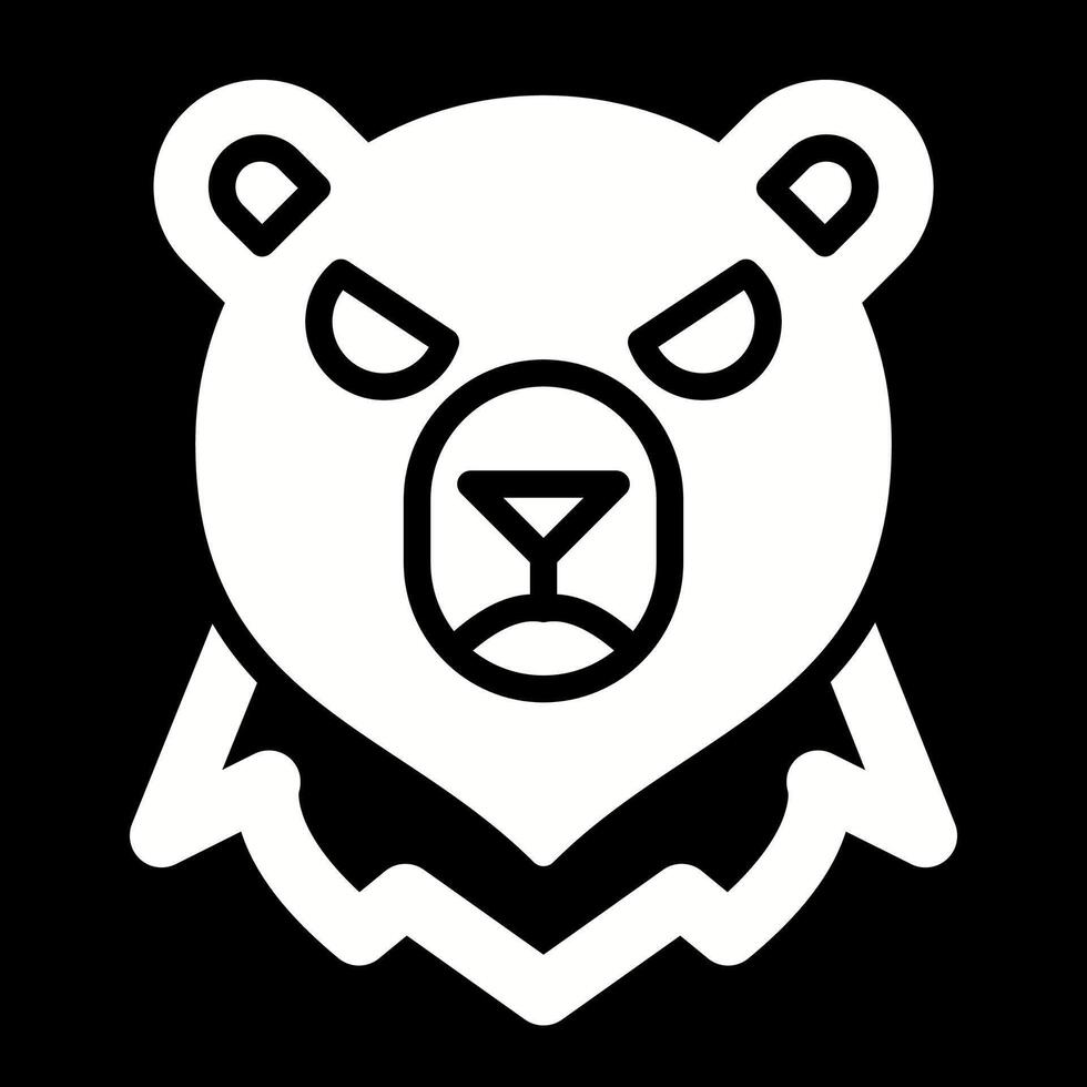 icono de vector de oso