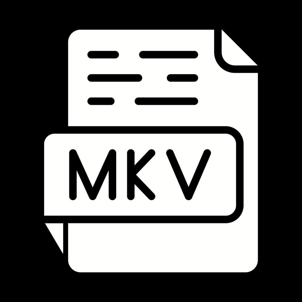 icono de vector mkv