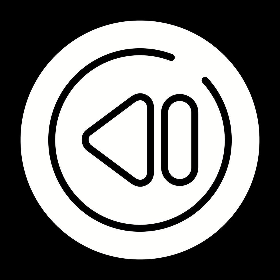 Previous Track Circle Vector Icon