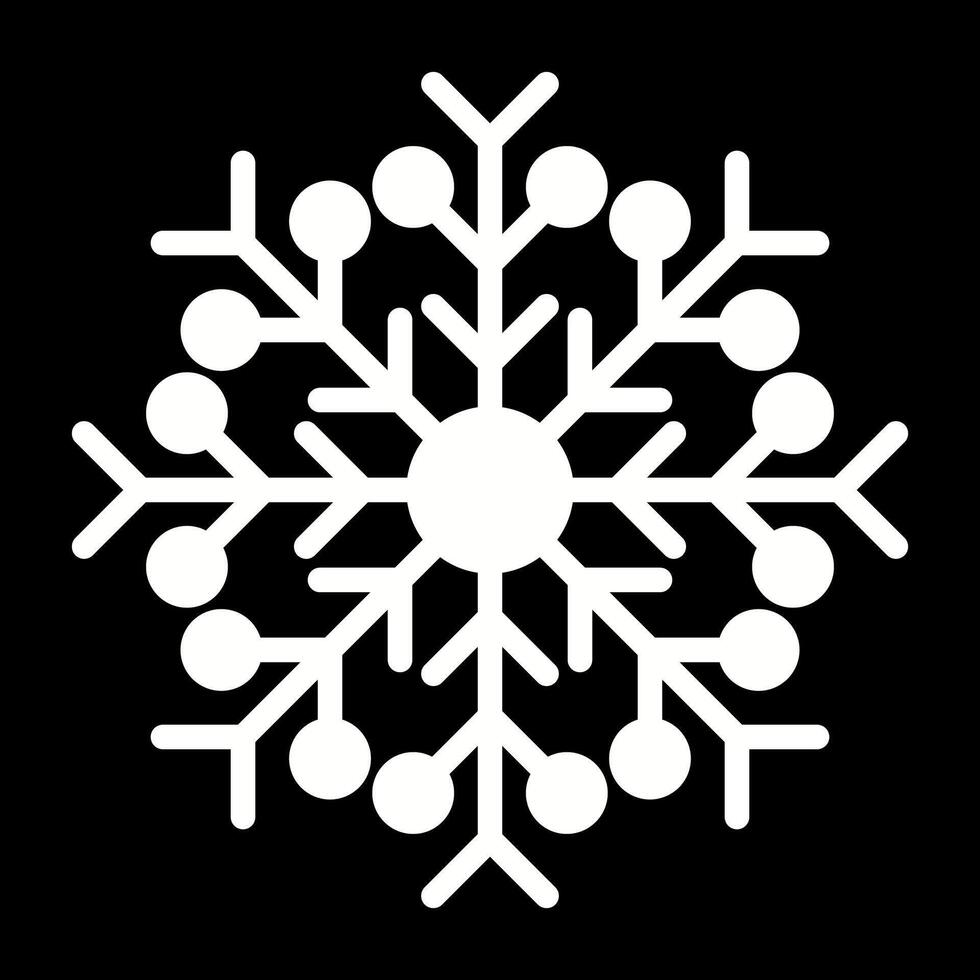 icono de vector de copo de nieve