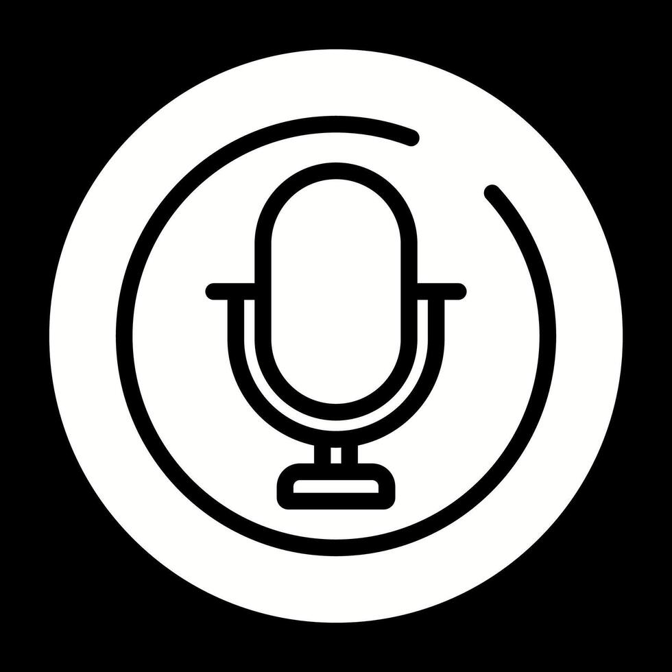 micrófono circulo vector icono