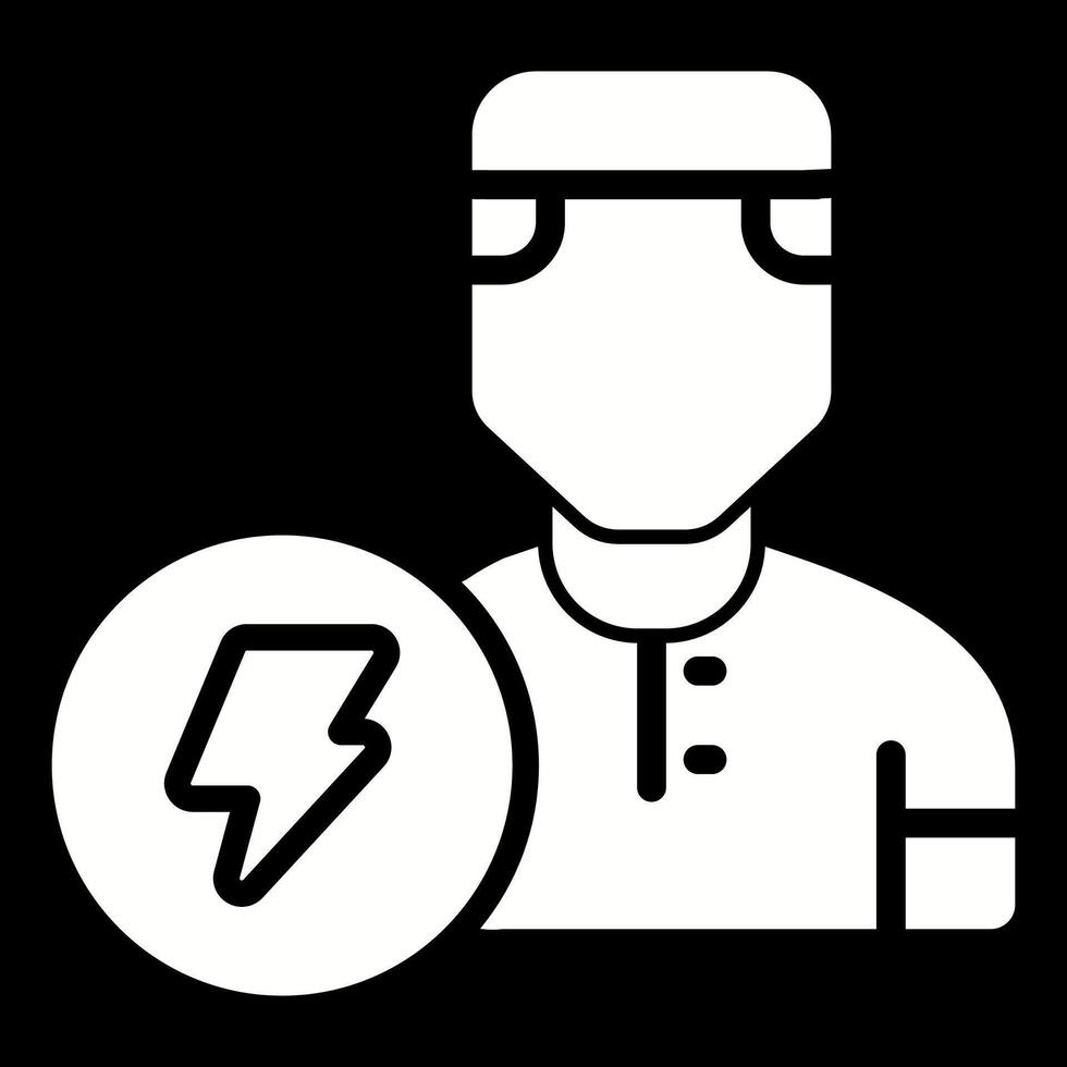 icono de vector de electricista