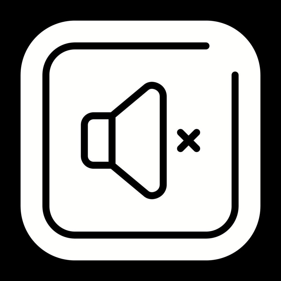 Mute Square Vector Icon