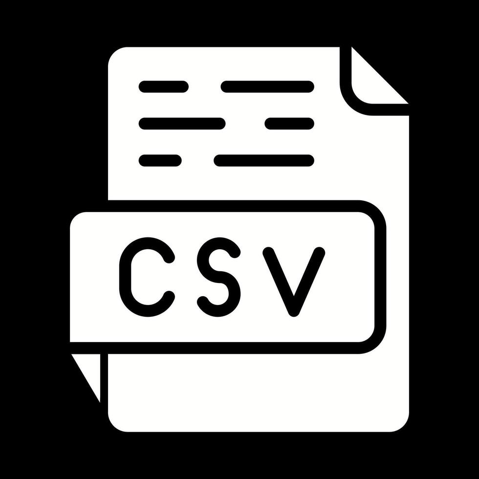 icono de vector csv